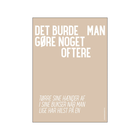 Tørre sine hænder af — Art print by Det burde man... from Poster & Frame