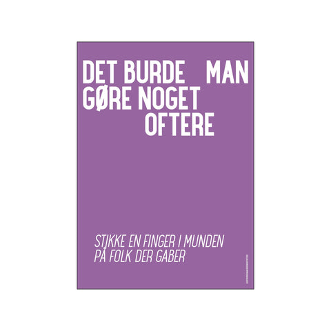 Folk der gaber — Art print by Det burde man... from Poster & Frame