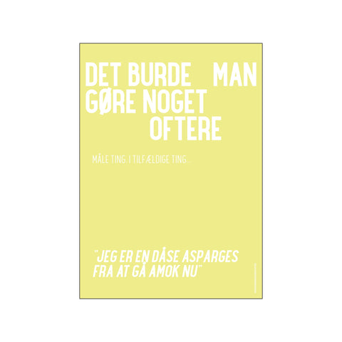 Dåse asparges — Art print by Det burde man... from Poster & Frame