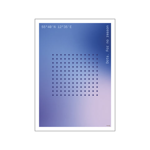 Dots. For no reason - blue — Art print by Pincely from Poster & Frame