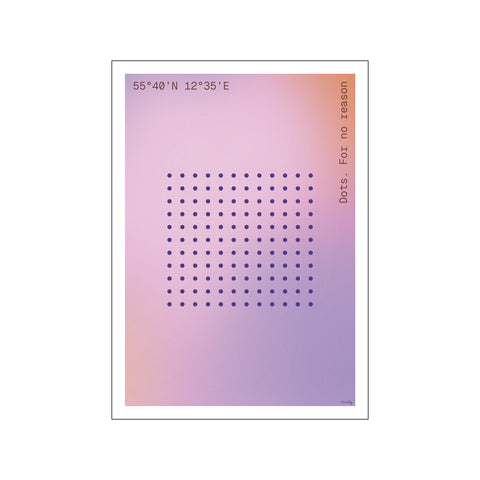 Dots. For no reason - purple — Art print by Pincely from Poster & Frame