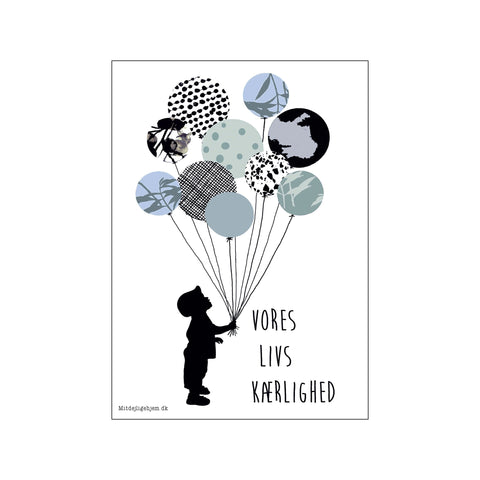 Dreng med ballon — Art print by MitDejligeHjem from Poster & Frame