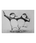 Drunken atlantic puffins — Art print by Morten Løfberg from Poster & Frame