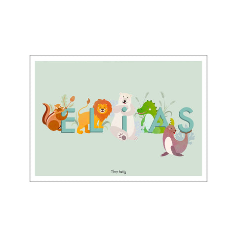 Elias - grøn — Art print by Tiny Tails from Poster & Frame