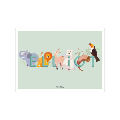 Elliot - grøn — Art print by Tiny Tails from Poster & Frame