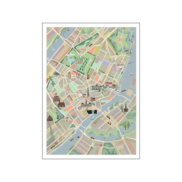 Emma Forsbergs Map of Copenhagen no text — Art print by Emma Forsberg from Poster & Frame