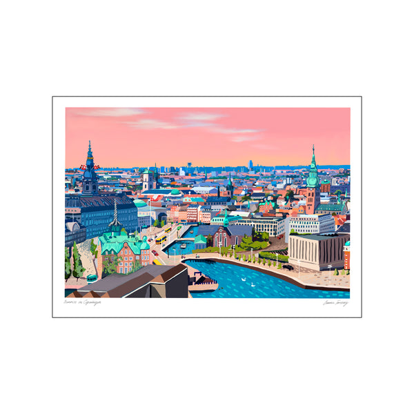 Sunrise in Copenhagen — Art print by Emma Forsberg from Poster & Frame