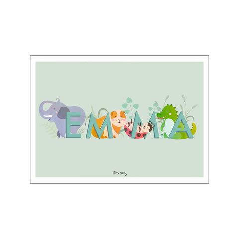 Emma - grøn — Art print by Tiny Tails from Poster & Frame