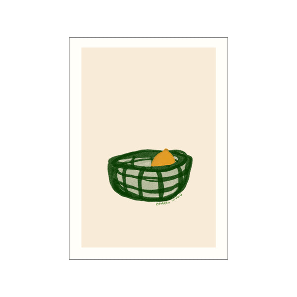 A lemon in a basket- Cream — Art print by Engberg Studio from Poster & Frame