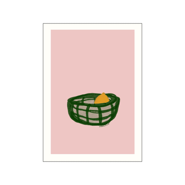 A lemon in a basket- Pink — Art print by Engberg Studio from Poster & Frame