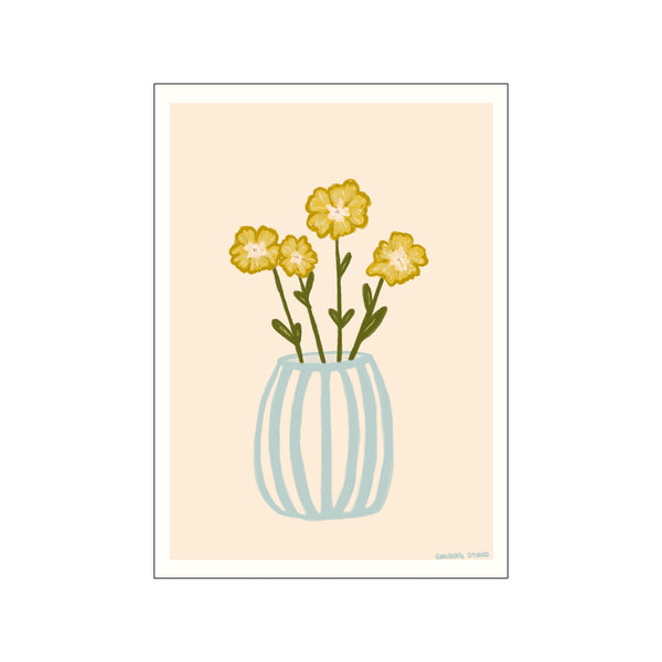 Yellow Flowers in a Blue Vase — Art print by Engberg Studio from Poster & Frame