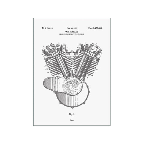 Engine Harley — Art print by Bomedo from Poster & Frame