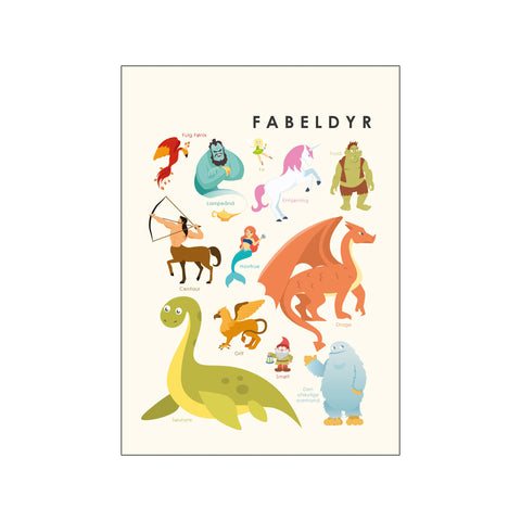 Fabeldyr – Børneplakat — Art print by Citatplakat from Poster & Frame