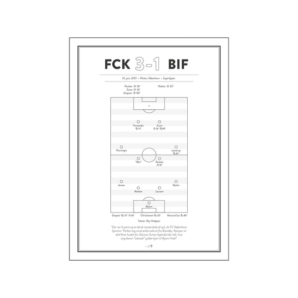 FCK vs. BIF 3-1 — Art print by The Beautiful Game x FCK from Poster & Frame