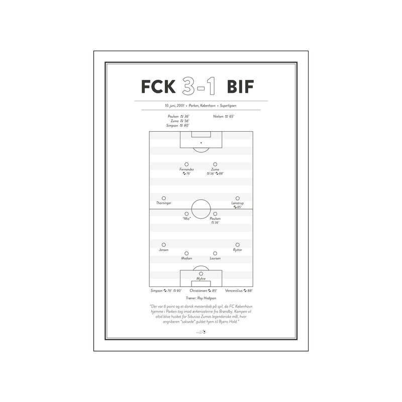FCK vs. BIF 3-1 — Art print by The Beautiful Game x FCK from Poster & Frame