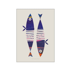 Fishes, blue — Art print by Fōmu illustrations from Poster & Frame