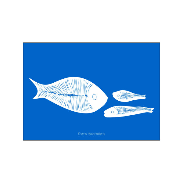 Fisk blå — Art print by Fōmu illustrations from Poster & Frame