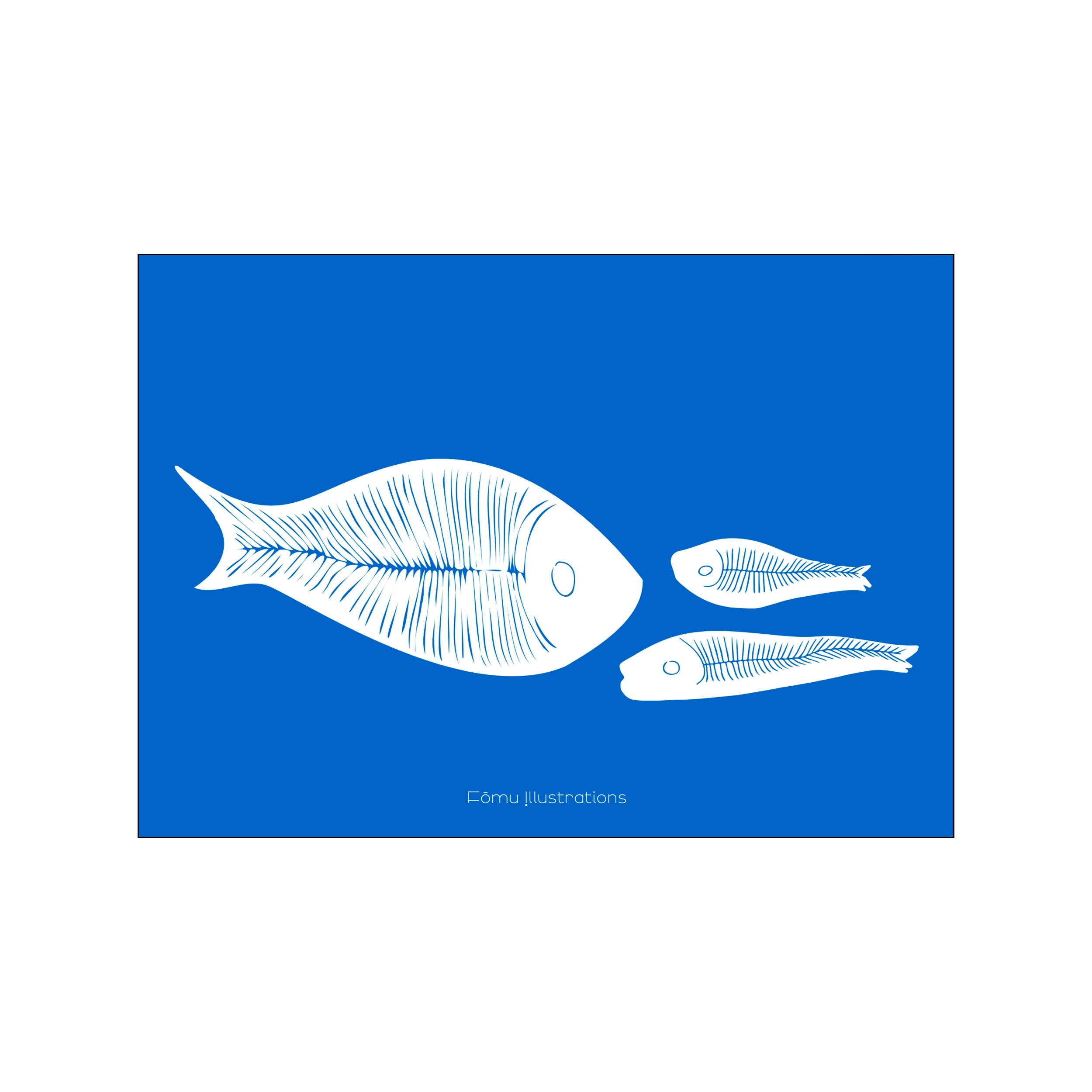 Fisk blå – Poster & Frame Art Group