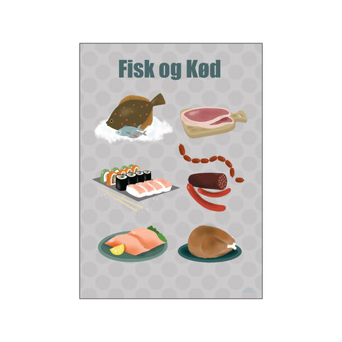 Fisk og kød — Art print by Willero Illustration from Poster & Frame