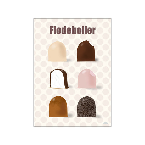 Flødeboller — Art print by Willero Illustration from Poster & Frame