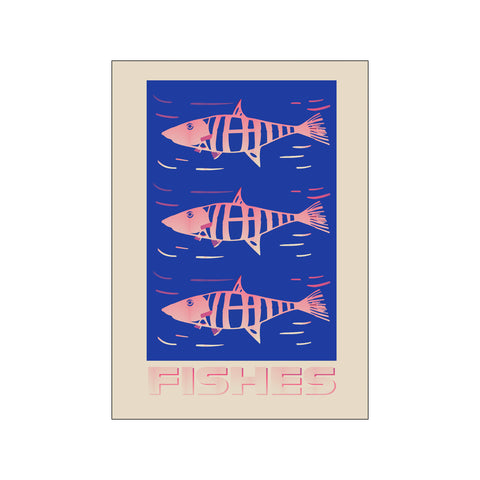 Fishes Pink — Art print by Fōmu illustrations from Poster & Frame