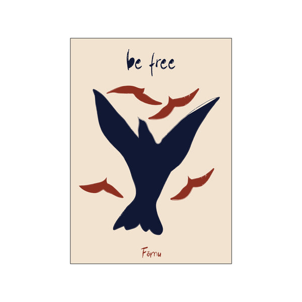 Free Blå Fugl — Art print by Fomu Illustrations from Poster & Frame