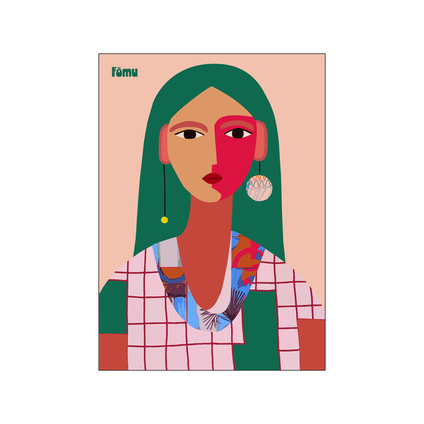 Woman Green Hair — Art print by Fomu Illustrations from Poster & Frame