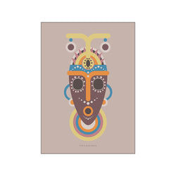 African mask - brown — Art print by Fōmu illustrations from Poster & Frame