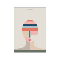 Grafisk dame - hut — Art print by Fōmu illustrations from Poster & Frame