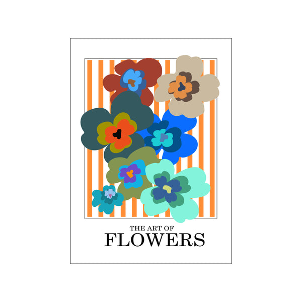 The Art Of Flowers Orange Stripe — Art print by Frances Collett from Poster & Frame