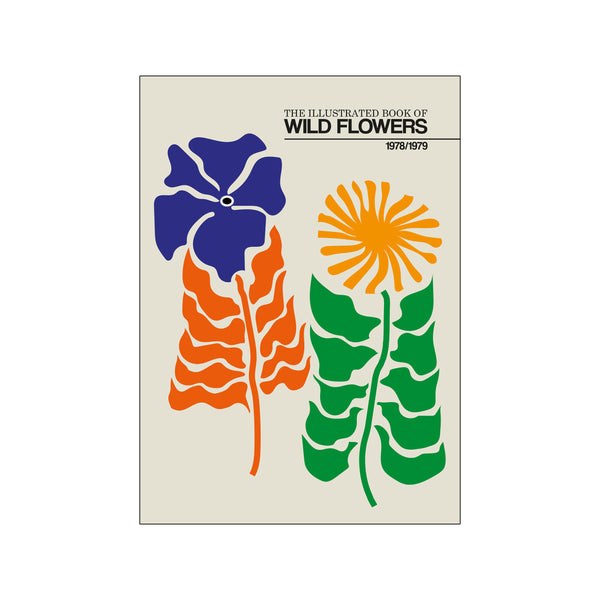 The Illustrated Book Of Wild Flowers Vol.2 Greige — Art print by Frances Collett from Poster & Frame