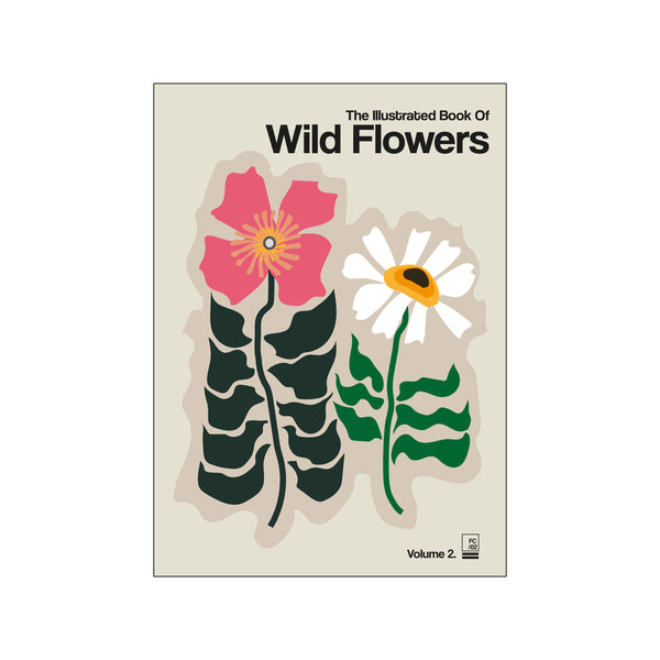 The Illustrated Book Of Wild Flowers Vol.2 Grey — Art print by Frances Collett from Poster & Frame
