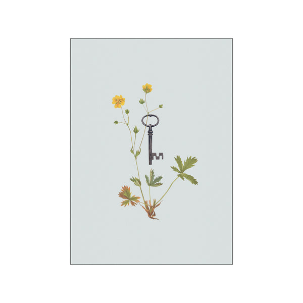 Botanical vintage key — Art print by Frida Floral Studio from Poster & Frame