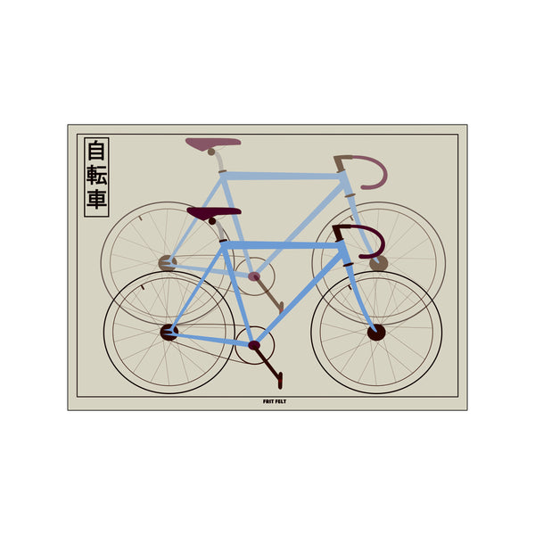 Cykel, Blue — Art print by FritFelt from Poster & Frame