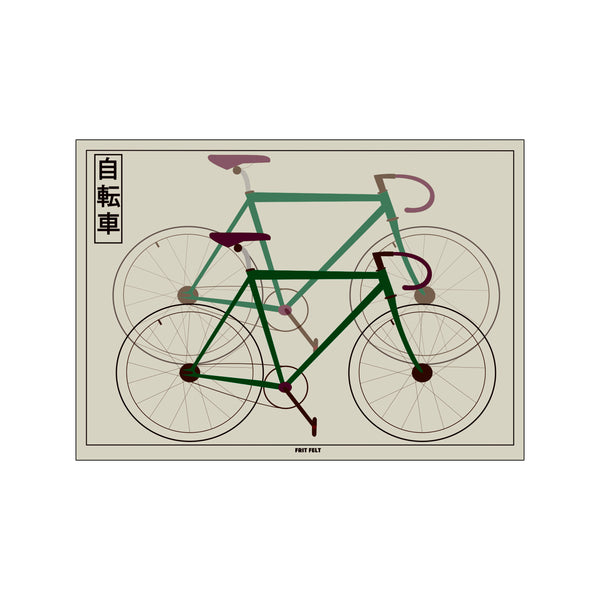 Cykel, Green — Art print by FritFelt from Poster & Frame