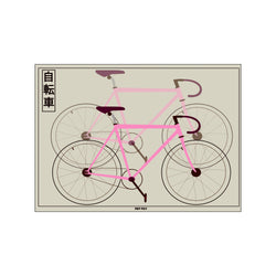 Cykel, Pink — Art print by FritFelt from Poster & Frame