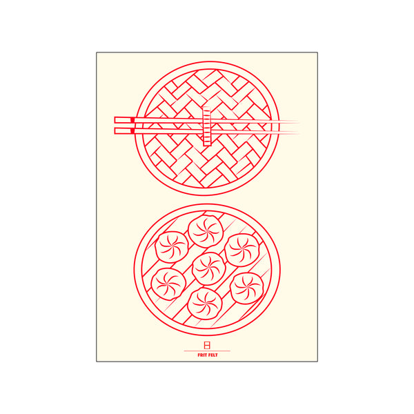 Dimsum Rød — Art print by FritFelt from Poster & Frame