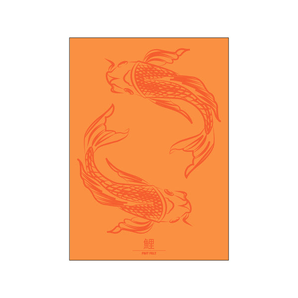 Koi, Orange — Art print by FritFelt from Poster & Frame