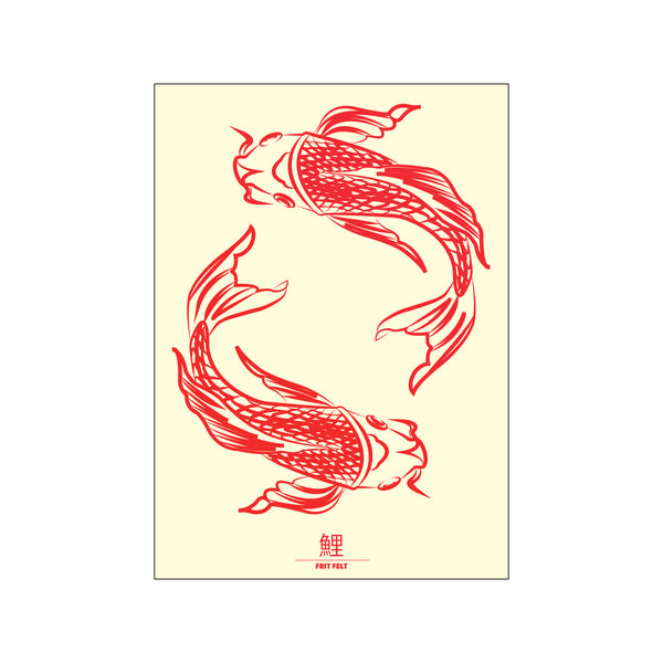 Koi, Red — Art print by FritFelt from Poster & Frame
