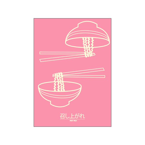 Ramen, Pink — Art print by FritFelt from Poster & Frame
