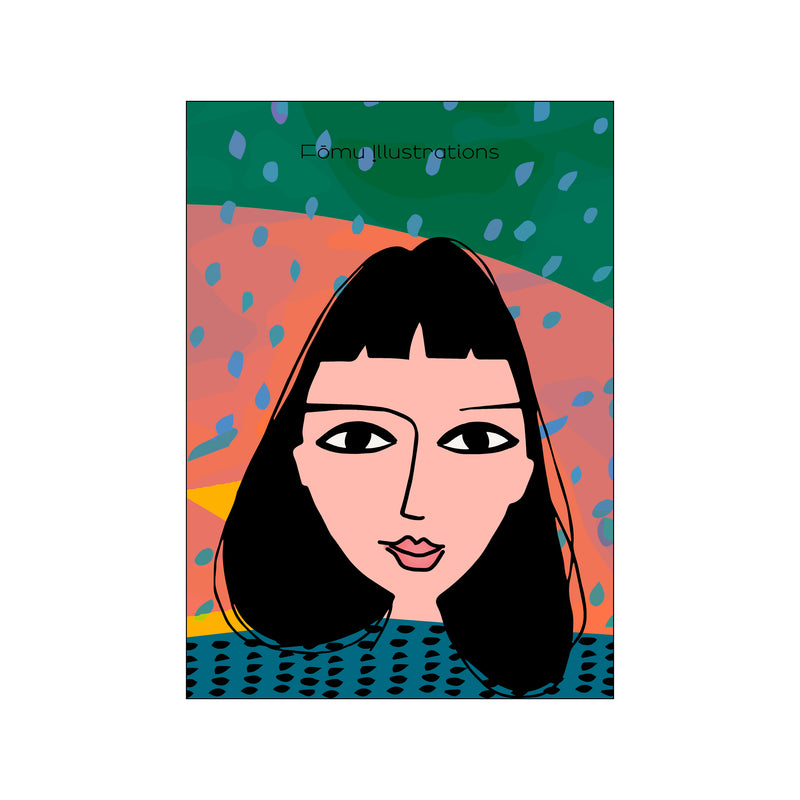Girl in Rain — Art print by Fōmu Illustrations from Poster & Frame