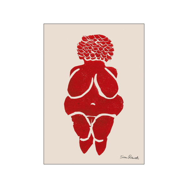 Goddess of Fertility-Red — Art print by Sissan Richardt from Poster & Frame