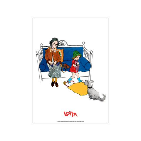 Grandma on the Couch - Lotta — Art print by Astrid Lindgren from Poster & Frame