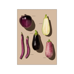 Grøntsager - Aubergine — Art print by Planetarisk Kogebog from Poster & Frame