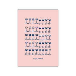 Happyweekend Pink/Blue — Art print by Life of van Dijk from Poster & Frame