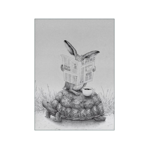 Hare And Turtle — Art print by Morten Løfberg from Poster & Frame