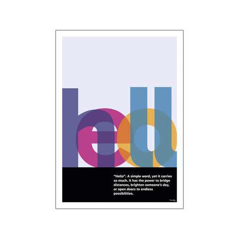 Hello — Art print by Pincely from Poster & Frame