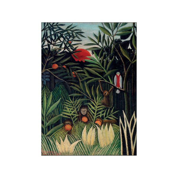 Monkeys And Parrot In The Virgin Forest 02 — Art print by Henri Rousseau from Poster & Frame