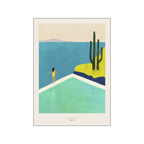 Woman by the swimming pool — Art print by Henry Rivers from Poster & Frame