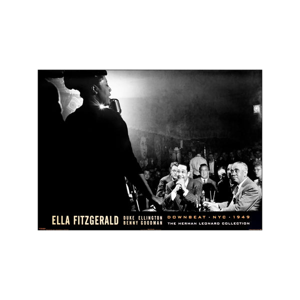 Ella Fitzgerald, Duke Ellington, Benny Goodman, 1948 — Art print by Herman Leonard from Poster & Frame